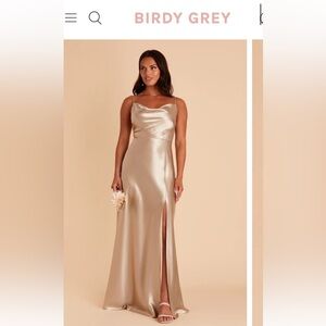 Birdy grey bridesmaid dress in neutral champagne